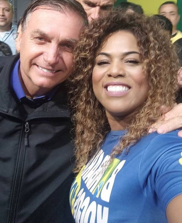 Barbara Kogos em manifestação