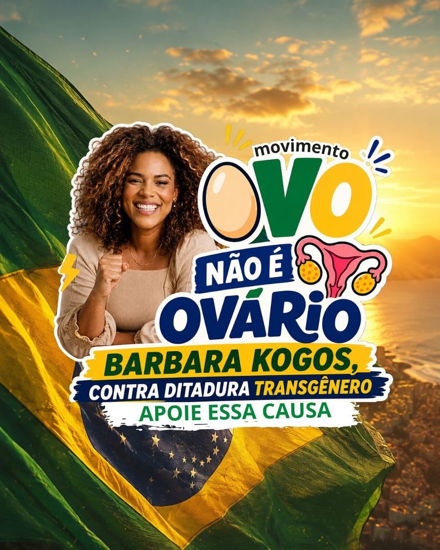 Cartaz do movimento Ovo não é Ovário com Barbara Kogos